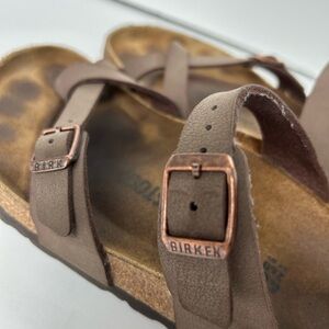 Birkenstock Brown Double Buckle Cork Footbed Sandals